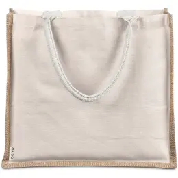 Okiyo Chinsai Maxi Jute & Cotton Tote Close Up